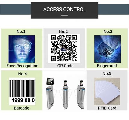 304 Stainless Steel Bidirectional Facial Recognitive Turnstile Gate For Public