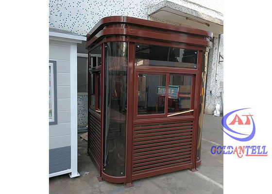 Red / White Color Security Sentry Box Single Person Guard House 15 Years Lifetime