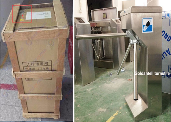 Vertical Rfid Card Half Height Turnstiles For School , Bus Station And Gym