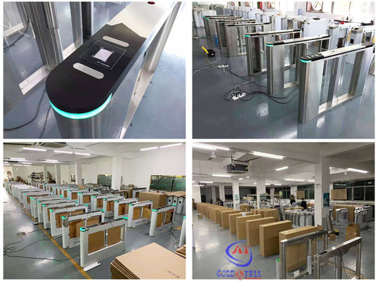 AC / DC Security Turnstile Gate With RFID Fingerprint Facial Recognition Access Control