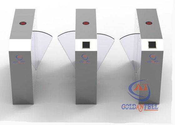 CE Approved Transparent Glass Access Control Flap Turnstile Retractable 110V / 220V