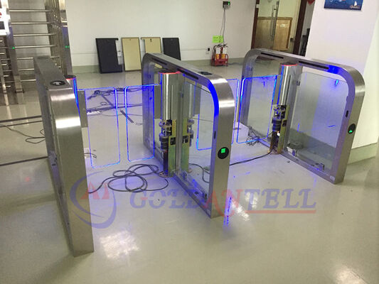 OEM Logo Sliding Turnstile / QR Code Nfc Gym Door / Security Swing Barrier Gate for Public Lobby