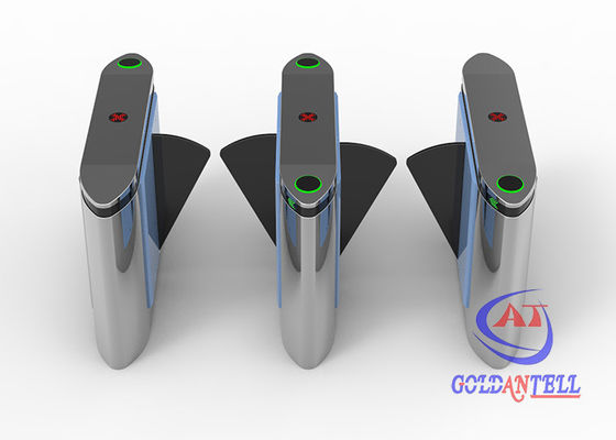 Face Detection IP54 0.6 Second ESD Entry Flap Barrier Gate