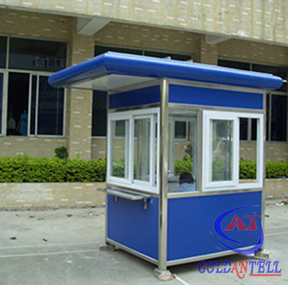 Portable Window 2M Steel Prefab Security Guard House Flexible