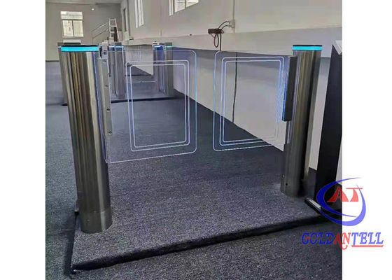 Security 60-110cm Pedestrian Entrance Swing Turnstile Acrylic Arm With Brushless Motor