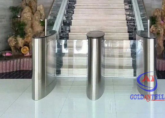 Retractable Automated Gate Systems / Rfid Card Reader And Fingerprint Flap Barrier Turnstile