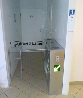 Pedone direzionale del portone del cancello girevole del treppiede della Bi d'acciaio inossidabile con il lettore di Rfid