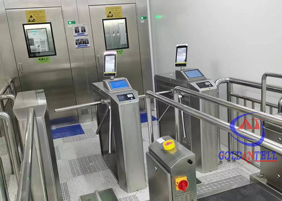 Il QR Code prende le impronte digitali alla sicurezza facciale del cancello girevole ESD del riconoscimento con la macchina fotografica termica