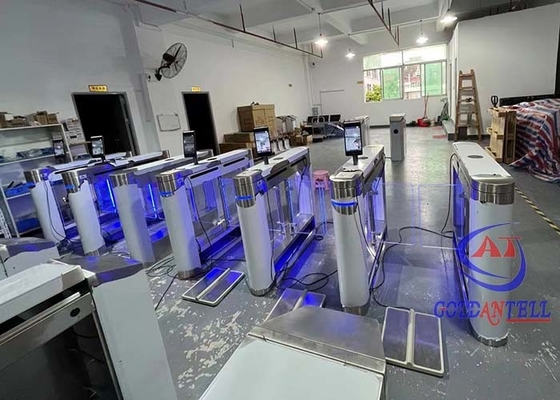 Alta sicurezza di vetro automatica della porta del portone del cancello girevole della falda del passaggio della prigione due