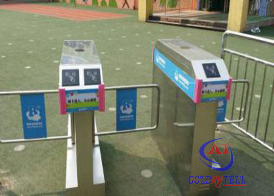 Double motor remote control Swing barrier gate with fingerprint and RFID reader