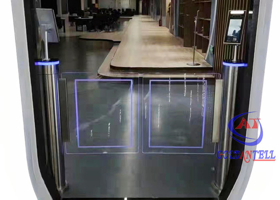 Lettore meccanico Security Turnstile Gate del fronte dei pedoni del singolo di Palo dell'oscillazione portone della barriera