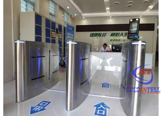 Doppio ad alta velocità Wing Flap Turnstile Barrier dell'impronta digitale del cancello girevole pedonale veloce del passaggio