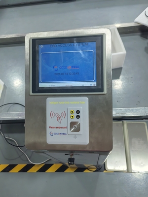 8 pollici schermo Esd Tester con cintura per polso Calzature Tester antistatico per laboratorio e fabbrica