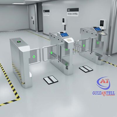 Factory OEM CE Certified SUS304 ESD Test Access System Swing Barrier Turnstile for Semiconductor Cleanroom SMT Line