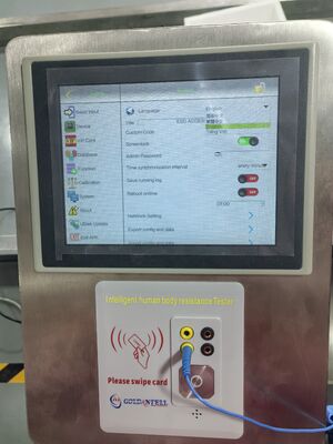 8 pollici schermo Esd Tester con cintura per polso Calzature Tester antistatico per laboratorio e fabbrica