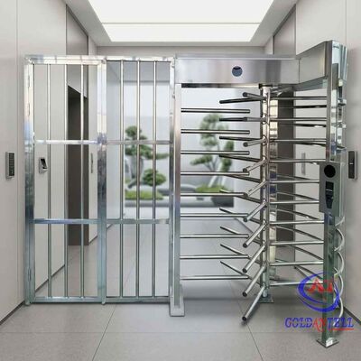 1100mm Extra Wide Full Height Turnstile AI Face Recognition Single Lane Access Control Gate con blocco magnetico CE