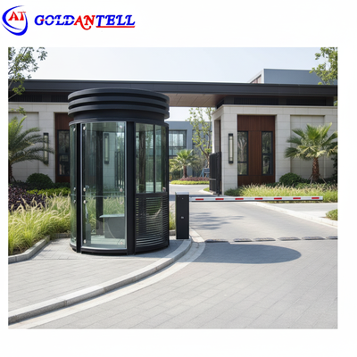 Cabina di sicurezza rotonda con grado di protezione IP54 1500x2400mm Dimensioni personalizzate Rifugio di guardia durevole per protezione esterna