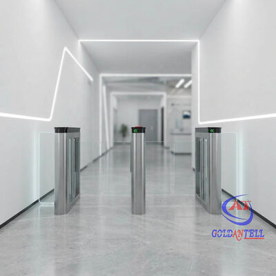 ADA Compliant Wide Lane Swing Turnstile AI Anti-tailgating Speed Gate per sedia a rotelle e ingresso pubblico di alta sicurezza CE