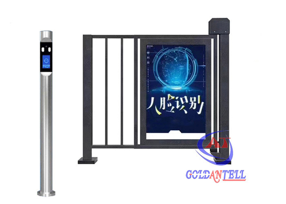 Porta di Access all'aperto di riconoscimento di fronte di pubblicità del mezzo di altezza schermo LCD su ordinazione dei cancelli girevoli per l'entrata di parcheggio