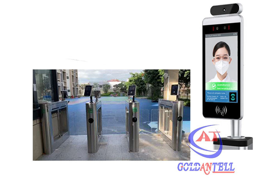 Cancello girevole elettrico del sistema di Access della porta di riconoscimento di fronte dell'analizzatore di RFID di sicurezza biometrica del lettore di schede termo
