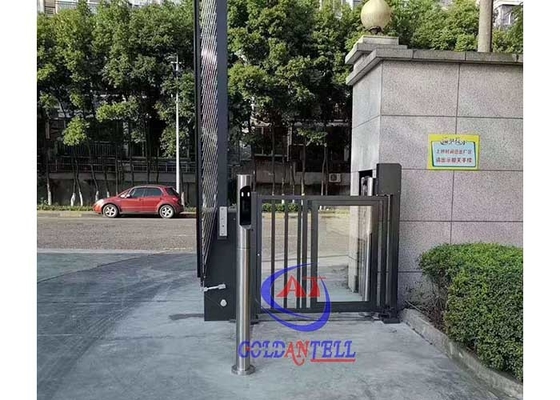 Il codice a barre astuto del fronte di mezza altezza identifica la pubblicità dei cancelli girevoli dell'attrezzatura per i parcheggi commerciali
