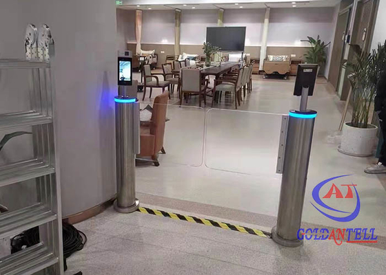 Lettore meccanico Security Turnstile Gate del fronte dei pedoni del singolo di Palo dell'oscillazione portone della barriera