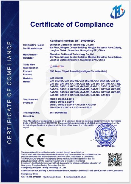 La CINA SHENZHEN GOLDANTELL TECHNOLOGY CO.,LIMITED Certificazioni