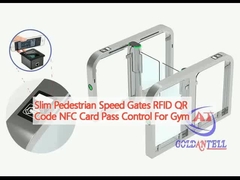 Slim Pedestrian Speed Gates RFID QR Code NFC Card Pass Control per palestra