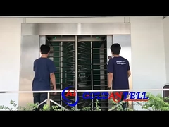 GAT-503 Turnibile a doppio canale a tutta altezza con lettore di impronte digitali